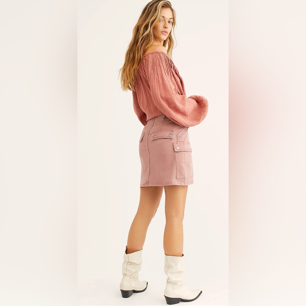 We The Free Pink Mini Skirt